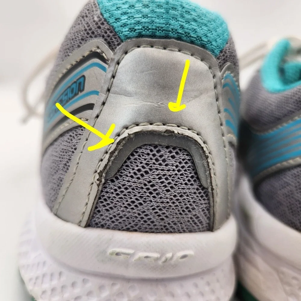 Saucony‎ Grid Cohesion 10 S15333-1 Sneakers Womens US 8 Gray Teal Running Shoes